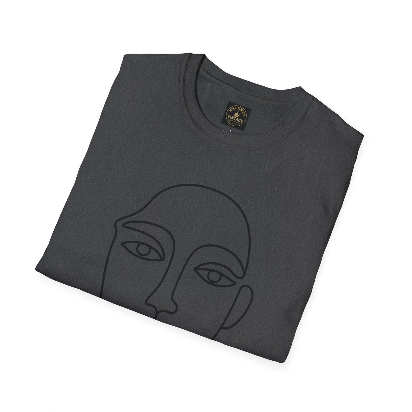 Minimal Line Art Face T-Shirt — Modern Abstract Portrait Tee