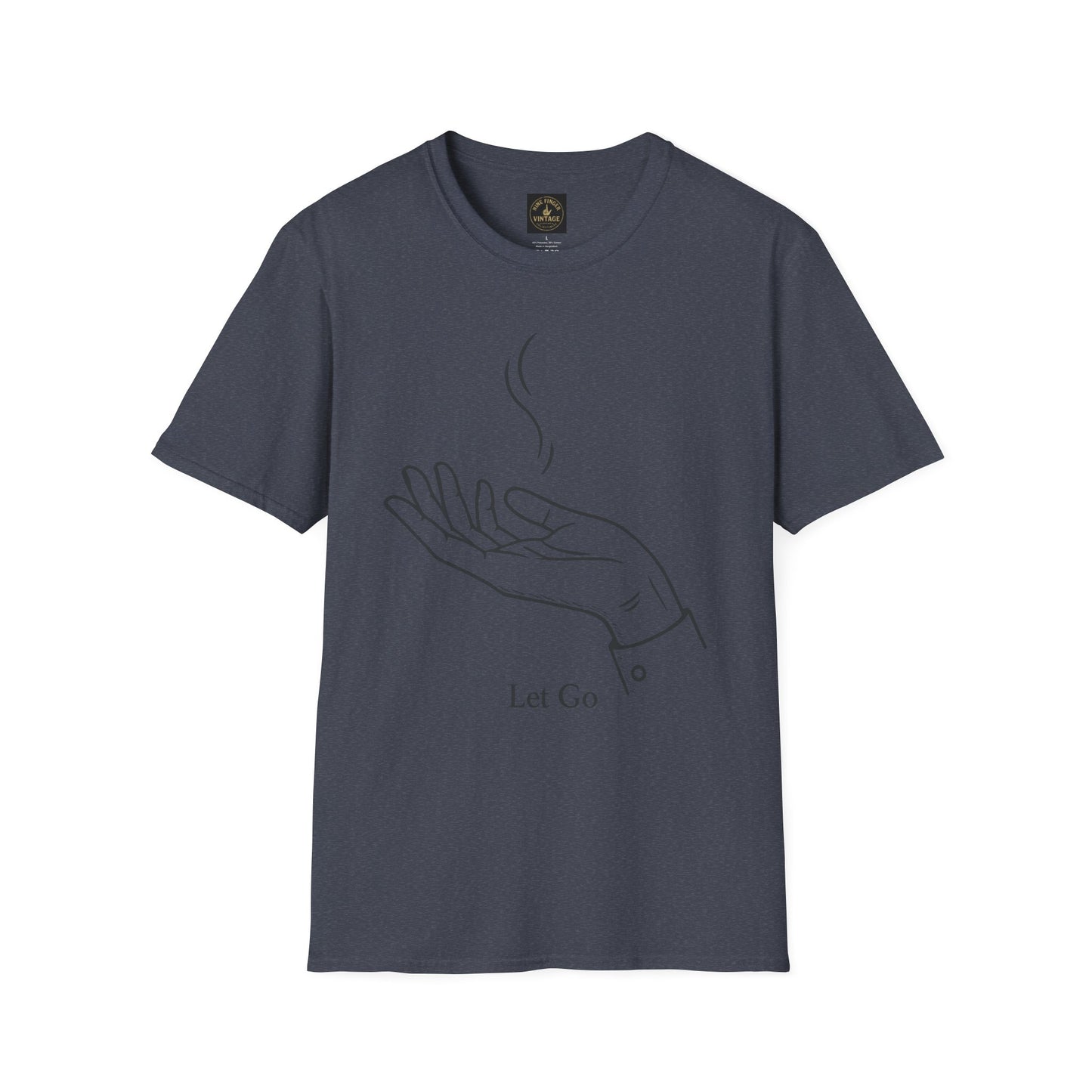 "Let Go" Hand Illustration Minimalist Mindfulness T-Shirt