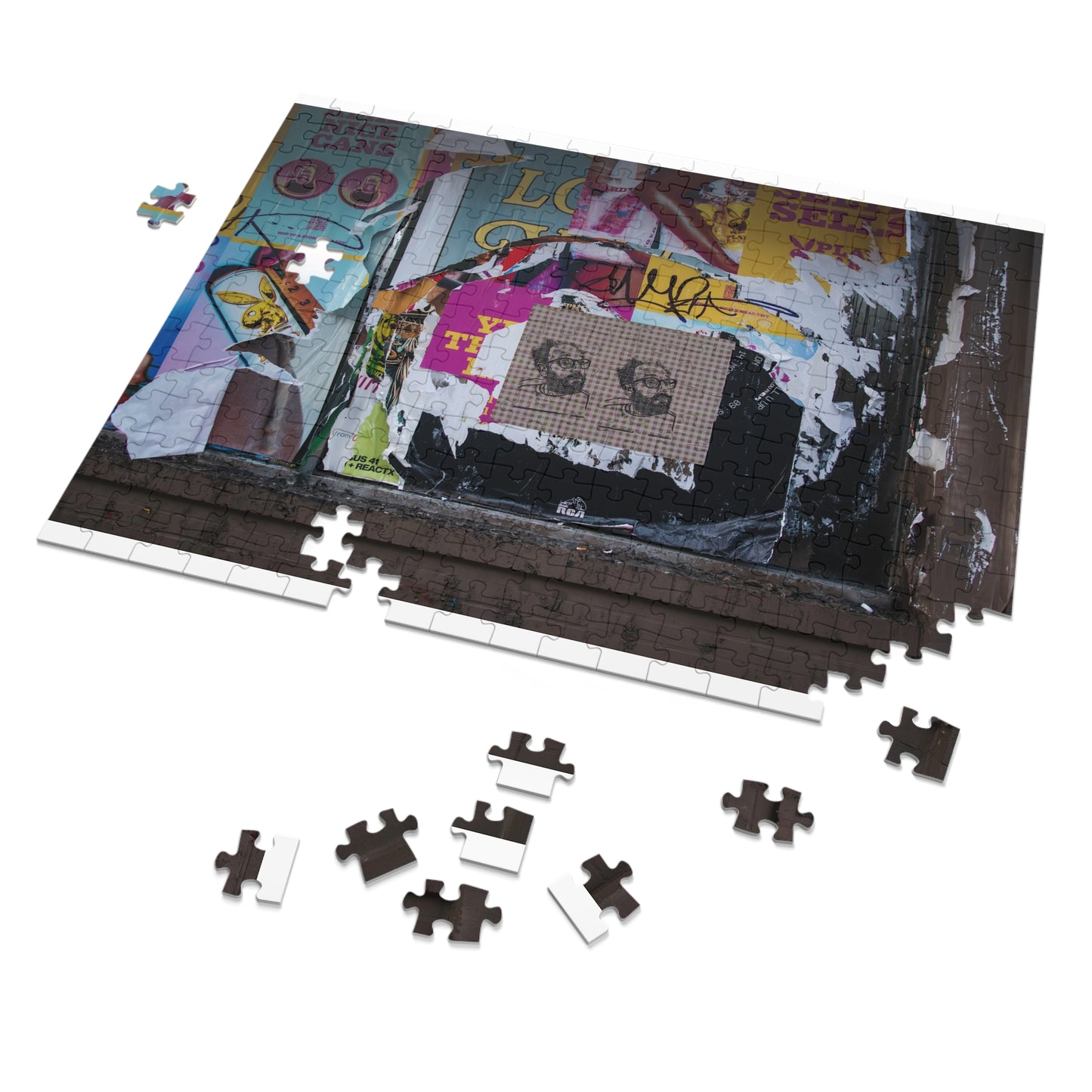 Chicago Logan Square Graffiti Puzzle with Tin