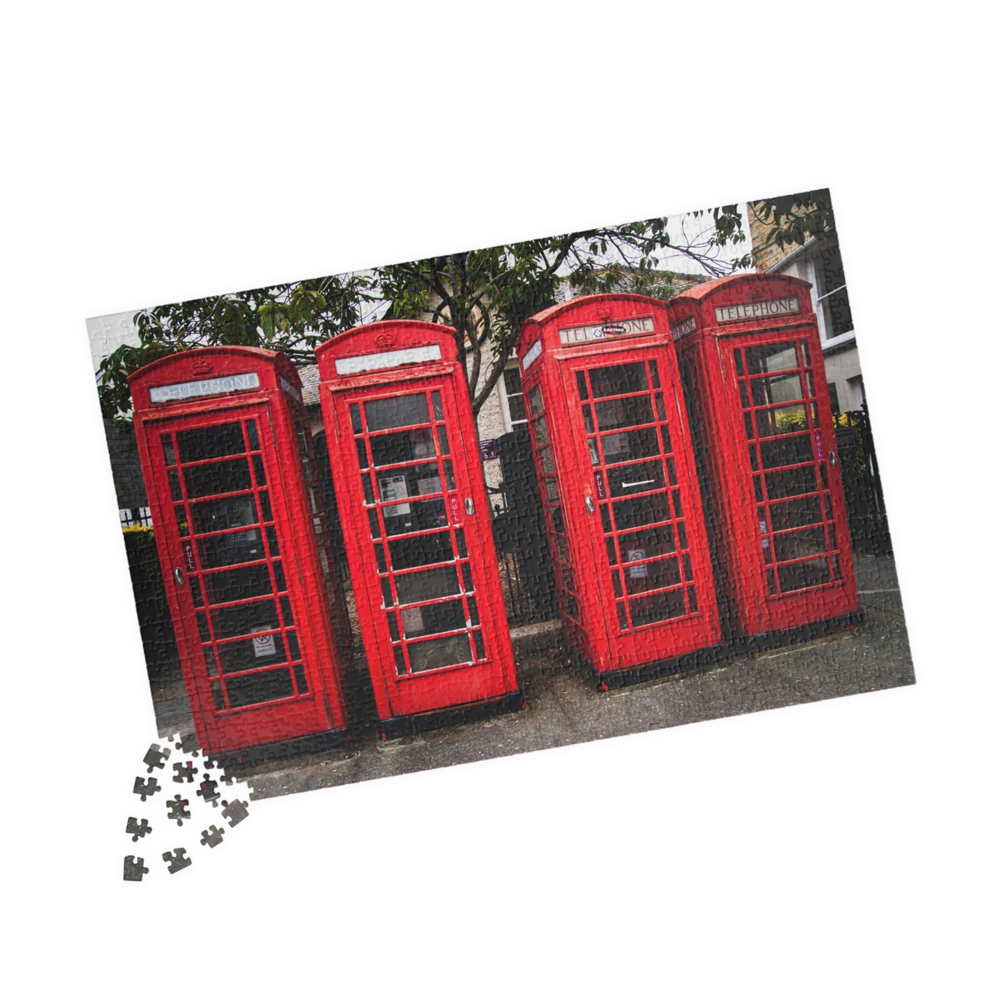 Red London Phone Booths Puzzle 1000+ Piece Photo Jigsaw