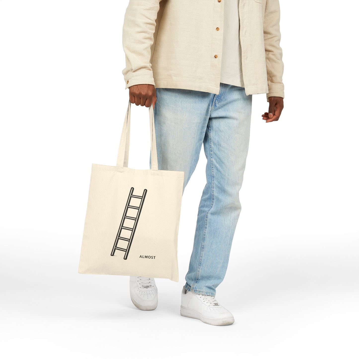 "Almost" Surreal Minimalist Ladder Tote Bag