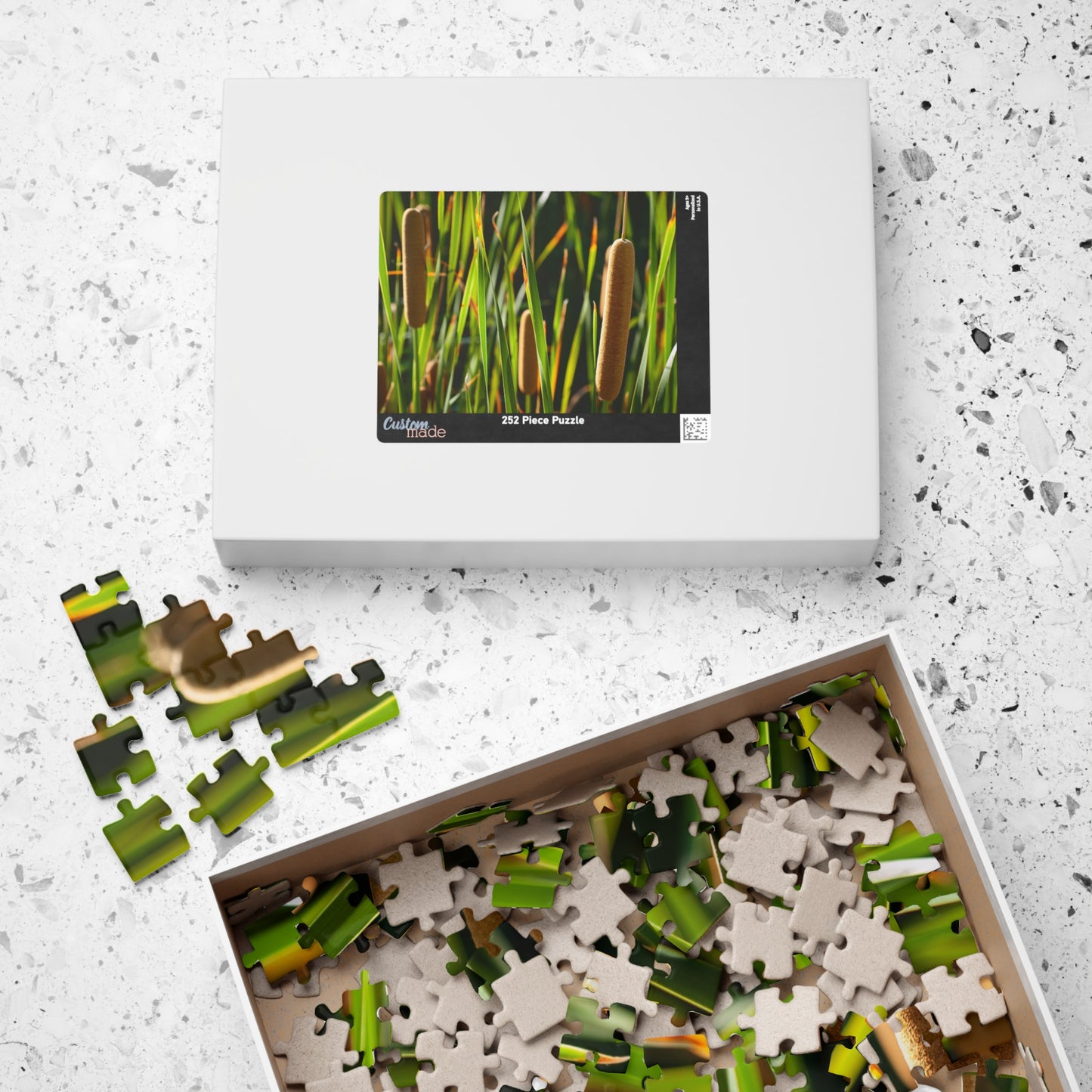 Cattail Marsh Nature Puzzle — Scenic Jigsaw (110/252/520/1014 pcs)