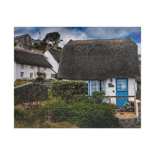 Cadgwith Cornwall UK Thatched Cottage -  Village Jigsaw Puzzle Scenic Harbor 110–1014 Pieces