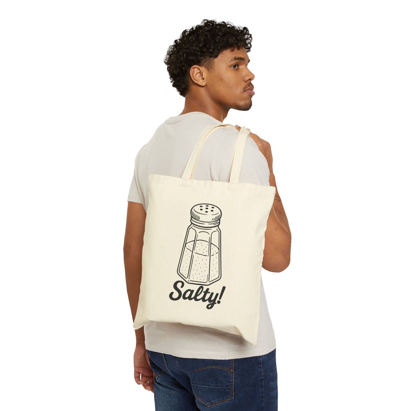 Salt Shaker Illustration Tote Bag | Salty! Script Design