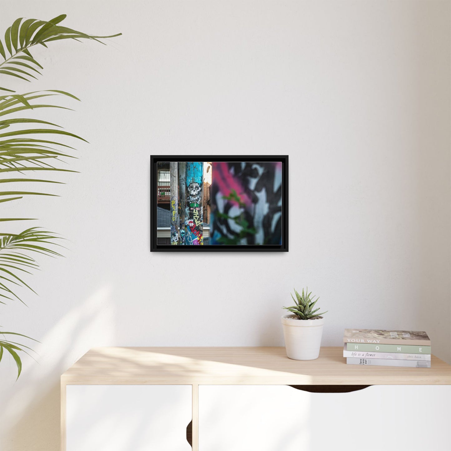 Logan Square Graffiti Matte Canvas Framed — Chicago Street Art Wall Decor
