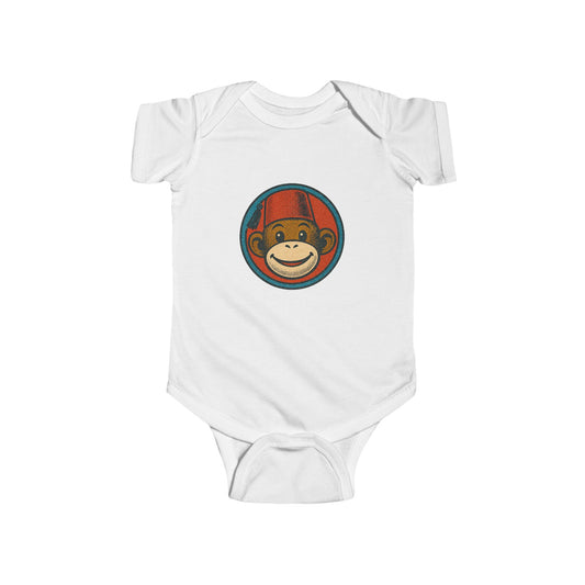 Retro Monkey Infant Bodysuit – Cute Vintage Ape Graphic Baby One-Piece