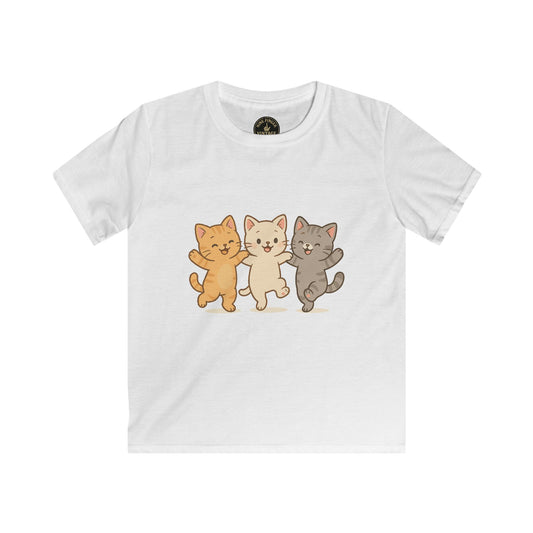 Kids Tee — Cute Dancing Kittens Graphic Shirt for Children