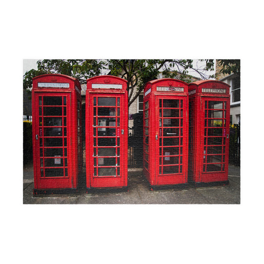 Red London Phone Booths Puzzle 1000+ Piece Photo Jigsaw