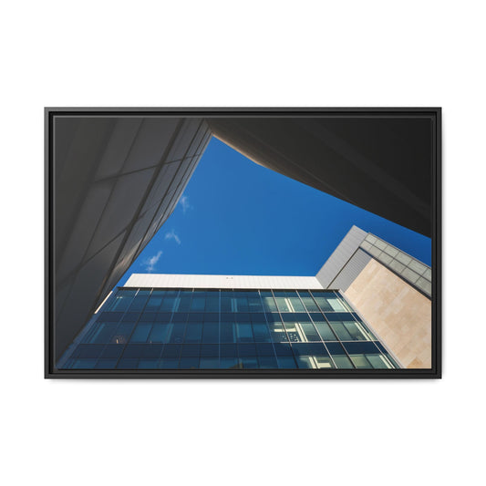 MIT Architecture Matte Canvas Print - Abstract Worm's-Eye View, Framed