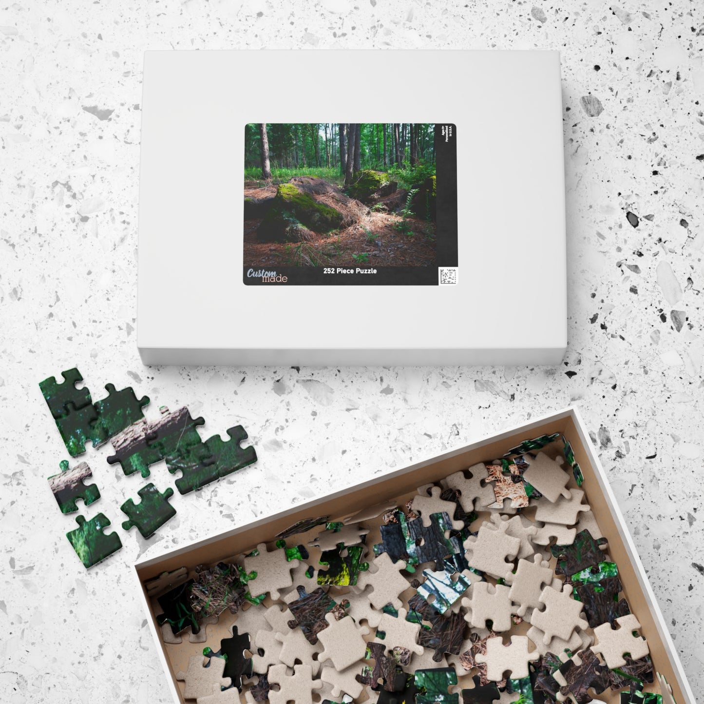 Forest Moss Trail Puzzle — Scenic Woodland Jigsaw (110/252/520/1014 pcs)