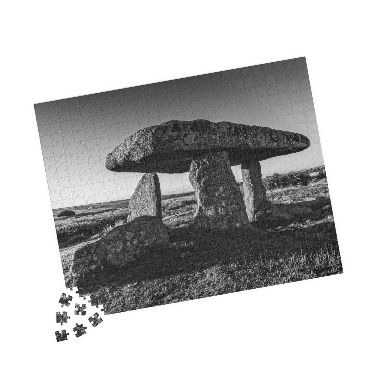 Cornwall Lanyon Quoit Black & White Photo Puzzle — 110–1014 Piece