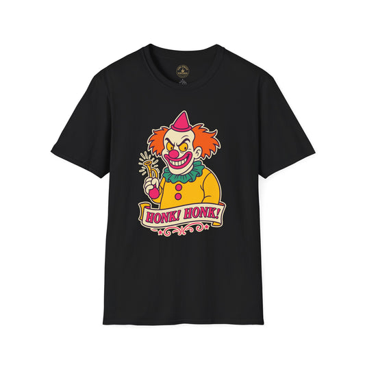 Retro Sinister Clown "Honk! Honk!" T-Shirt