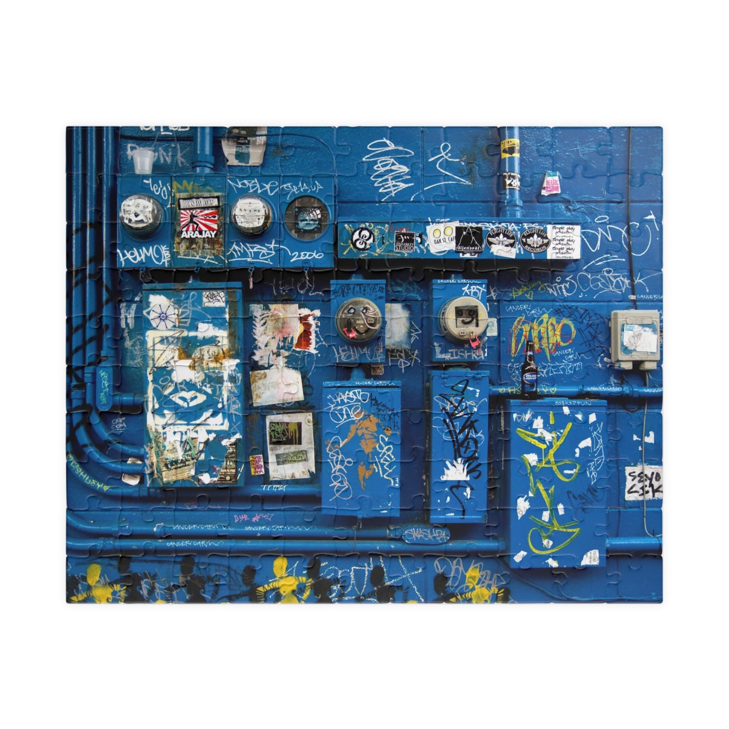 New Orleans Urban Blue Graffiti Puzzle - NOLA Cityscape Jigsaw (110–1014 pcs)