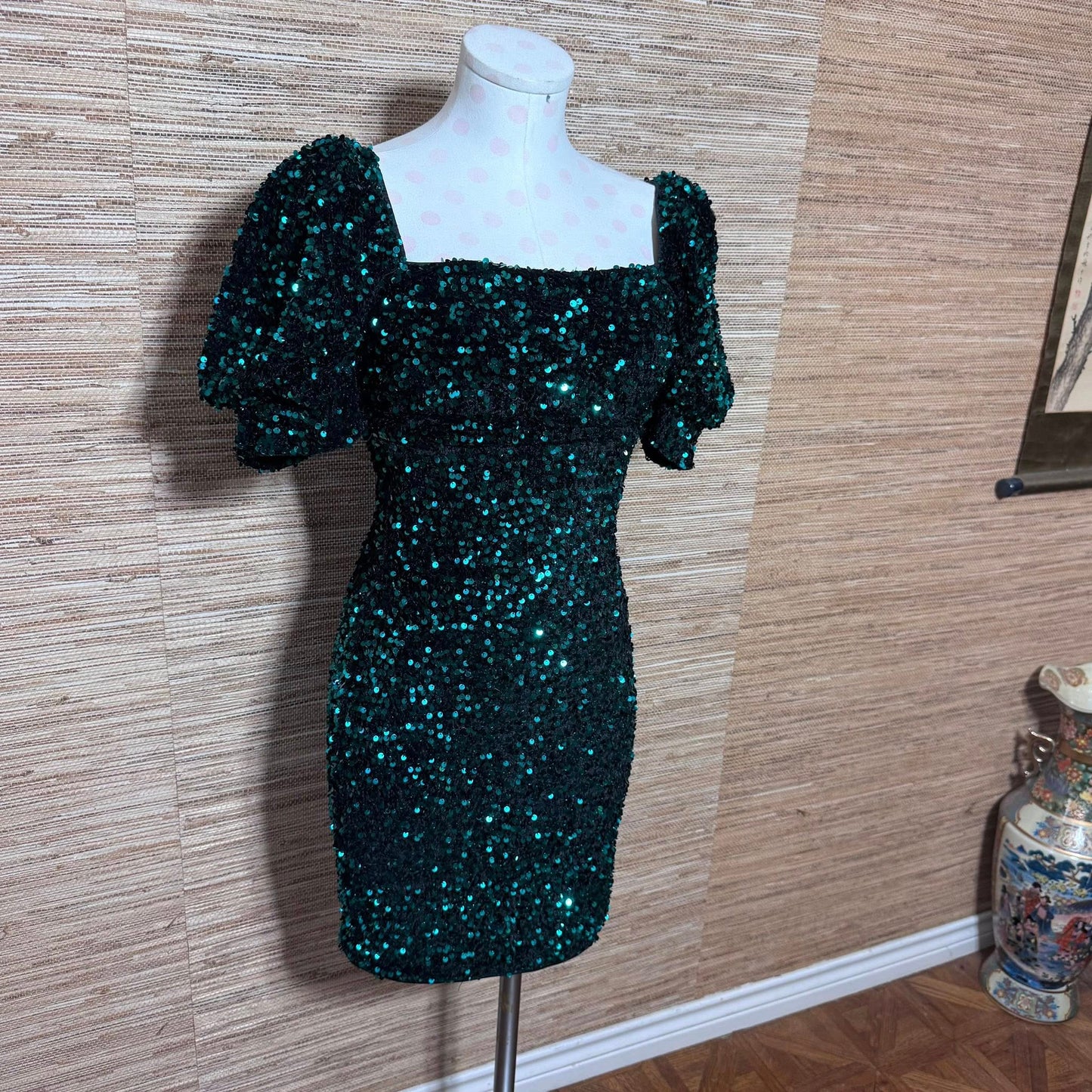 Green Sequin Altar’d State Cocktail Dress