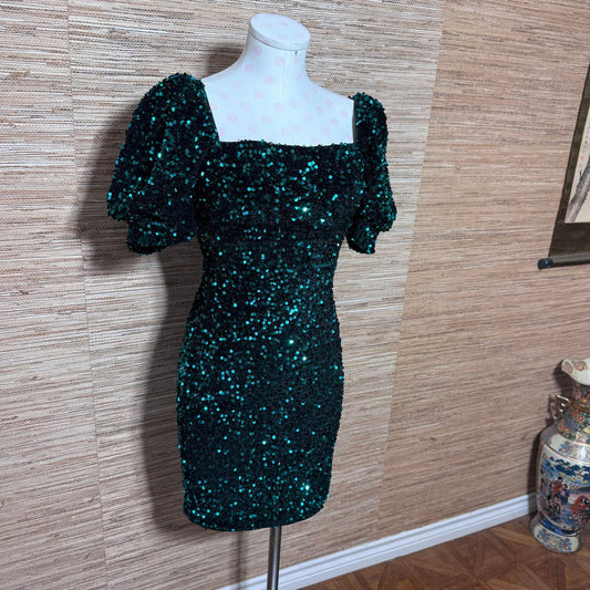Green Sequin Altar’d State Cocktail Dress