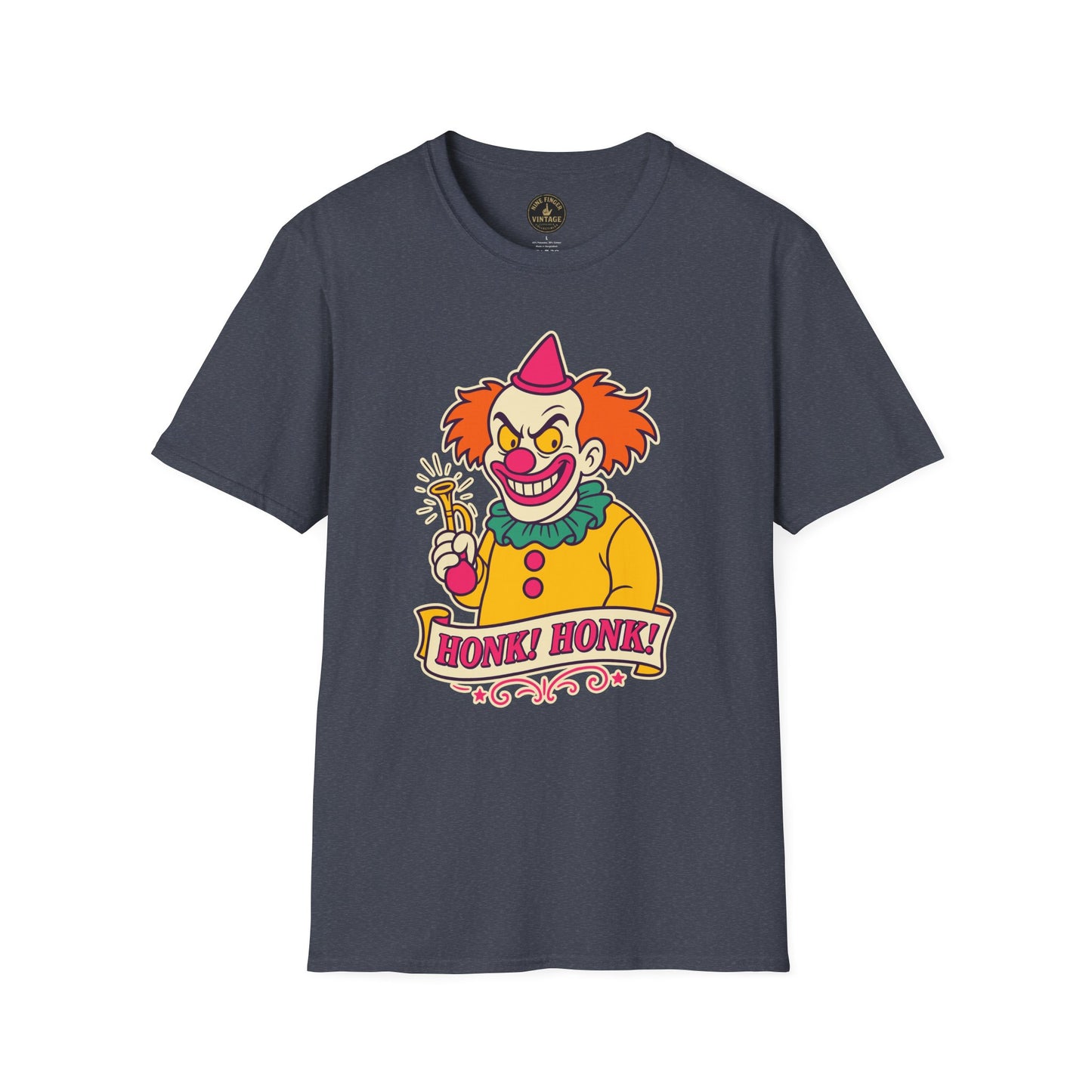 Retro Sinister Clown "Honk! Honk!" T-Shirt