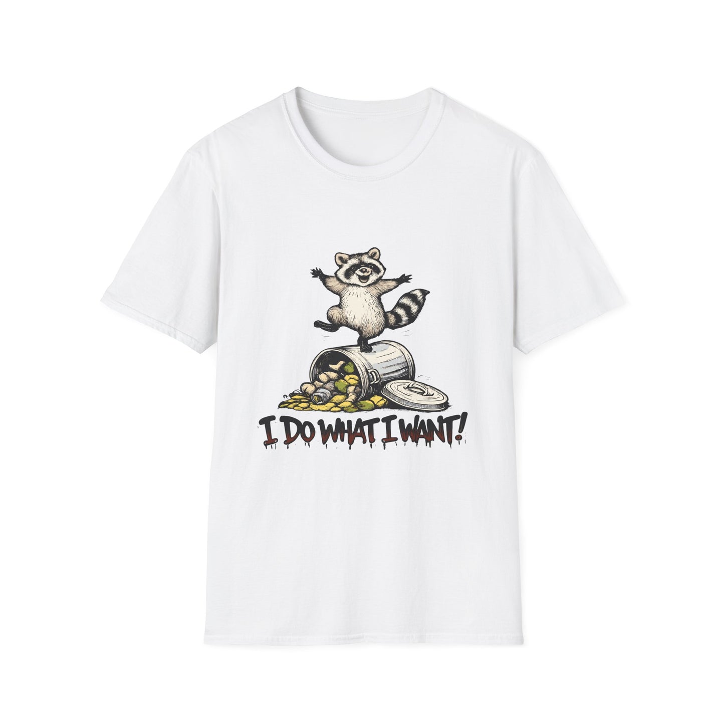 Retro Dancing Raccoon 'I Do What I Want!' T-Shirt