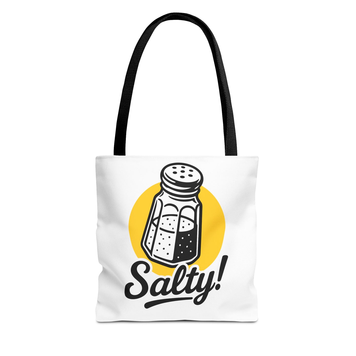 Salty! Salt Shaker Graphic Tote Bag — Funny Kitchen Lover Grocery Bag