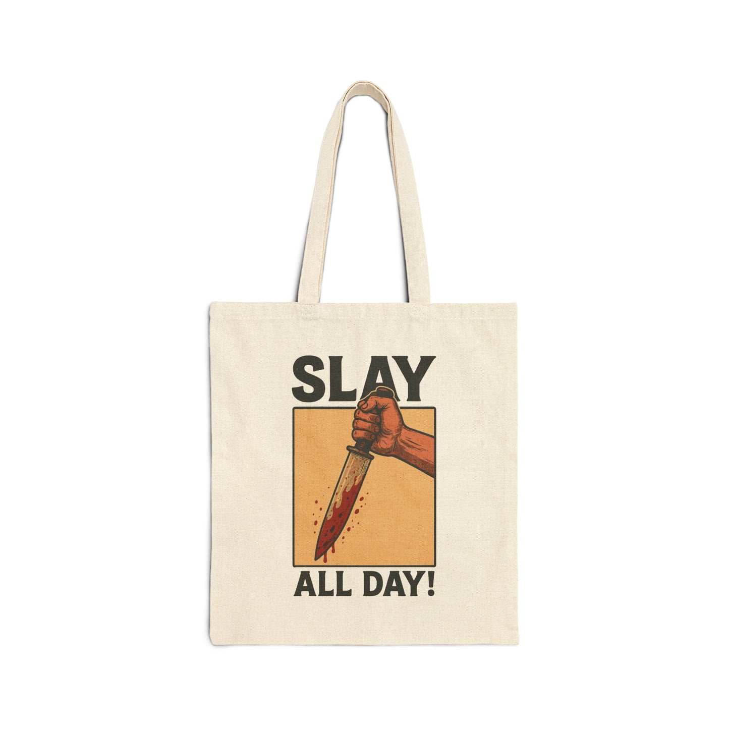 Tote - "Slay All Day" Graphic Canvas Tote Bag