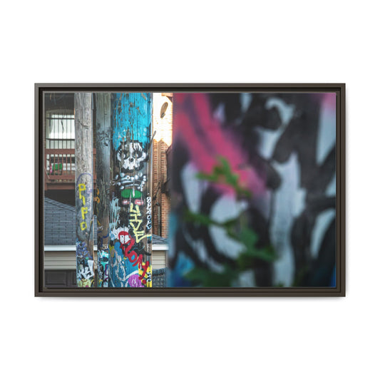Logan Square Graffiti Matte Canvas Framed — Chicago Street Art Wall Decor