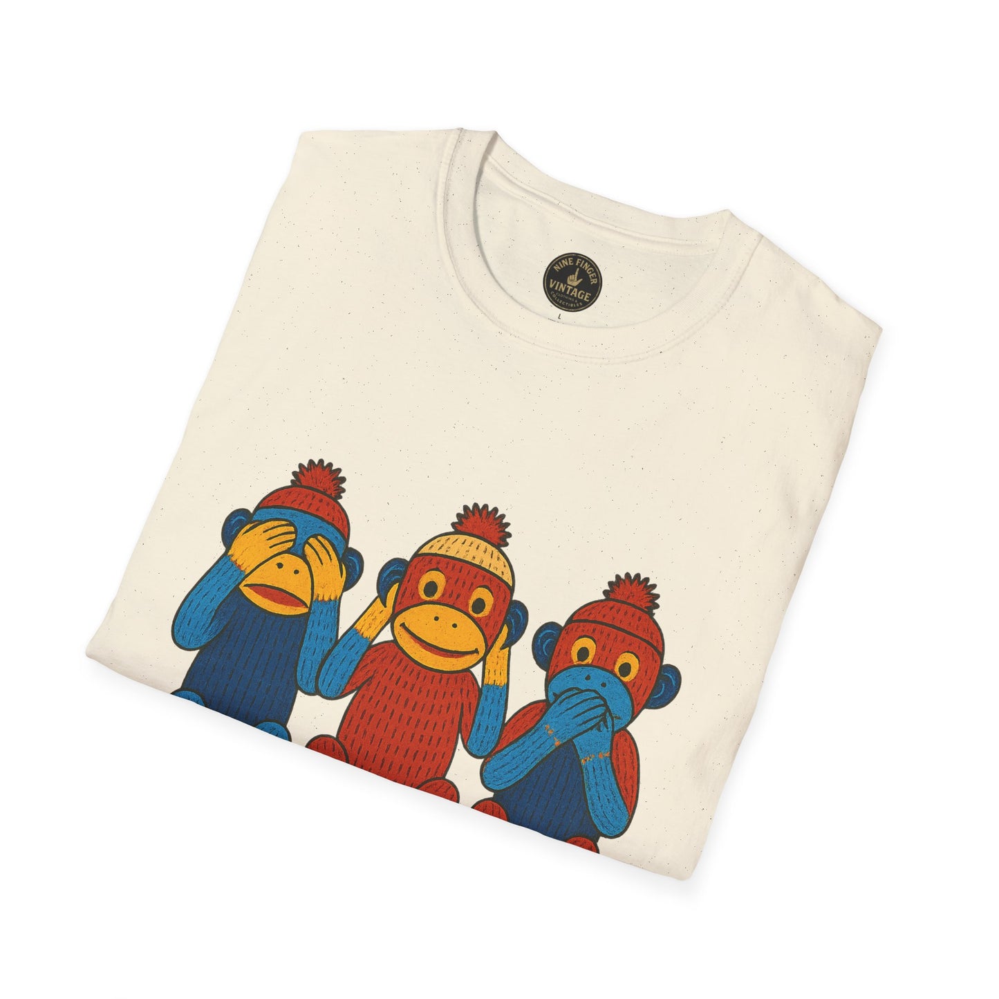 See No Evil Hear No Evil Speak No Evil T-Shirt | Sock Monkey Trio
