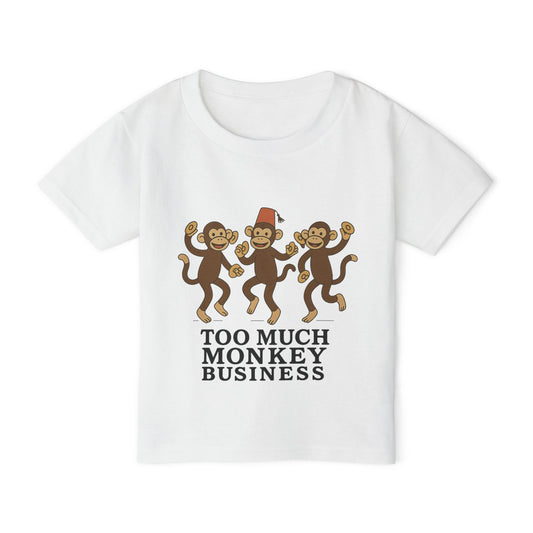 Too Much Monkey Business Toddler T-shirt | Dancing Monkeys Graphic