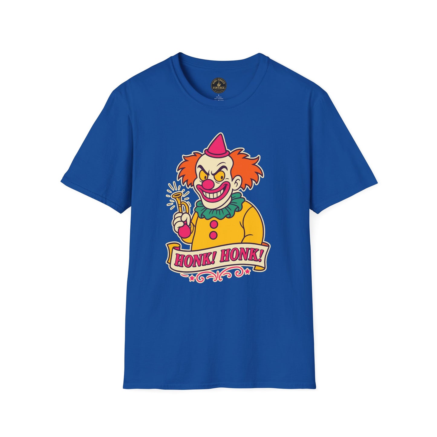 Retro Sinister Clown "Honk! Honk!" T-Shirt