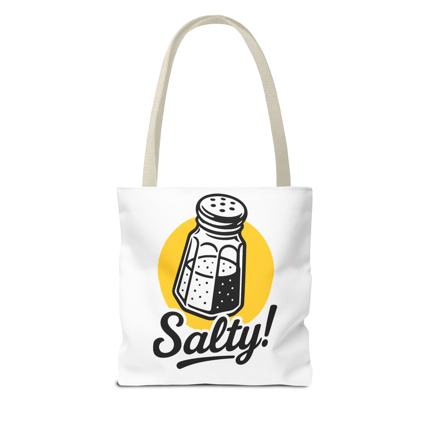 Salty! Salt Shaker Graphic Tote Bag — Funny Kitchen Lover Grocery Bag