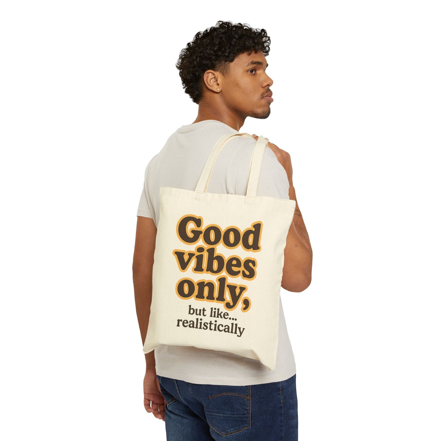 Tote Bag - 'Good Vibes Only' Retro 1970s Type
