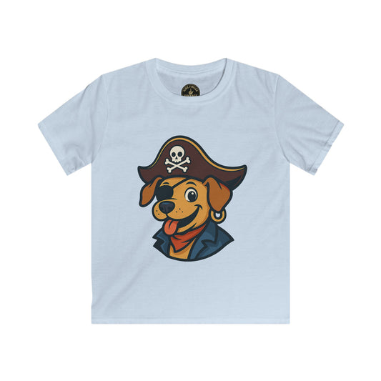 Kids Pirate Dog T-Shirt — Cute Cartoon Pirate Pup Tee for Boys & Girls