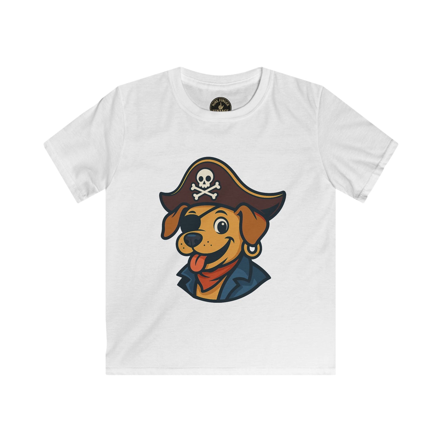 Kids Pirate Dog T-Shirt — Cute Cartoon Pirate Pup Tee for Boys & Girls