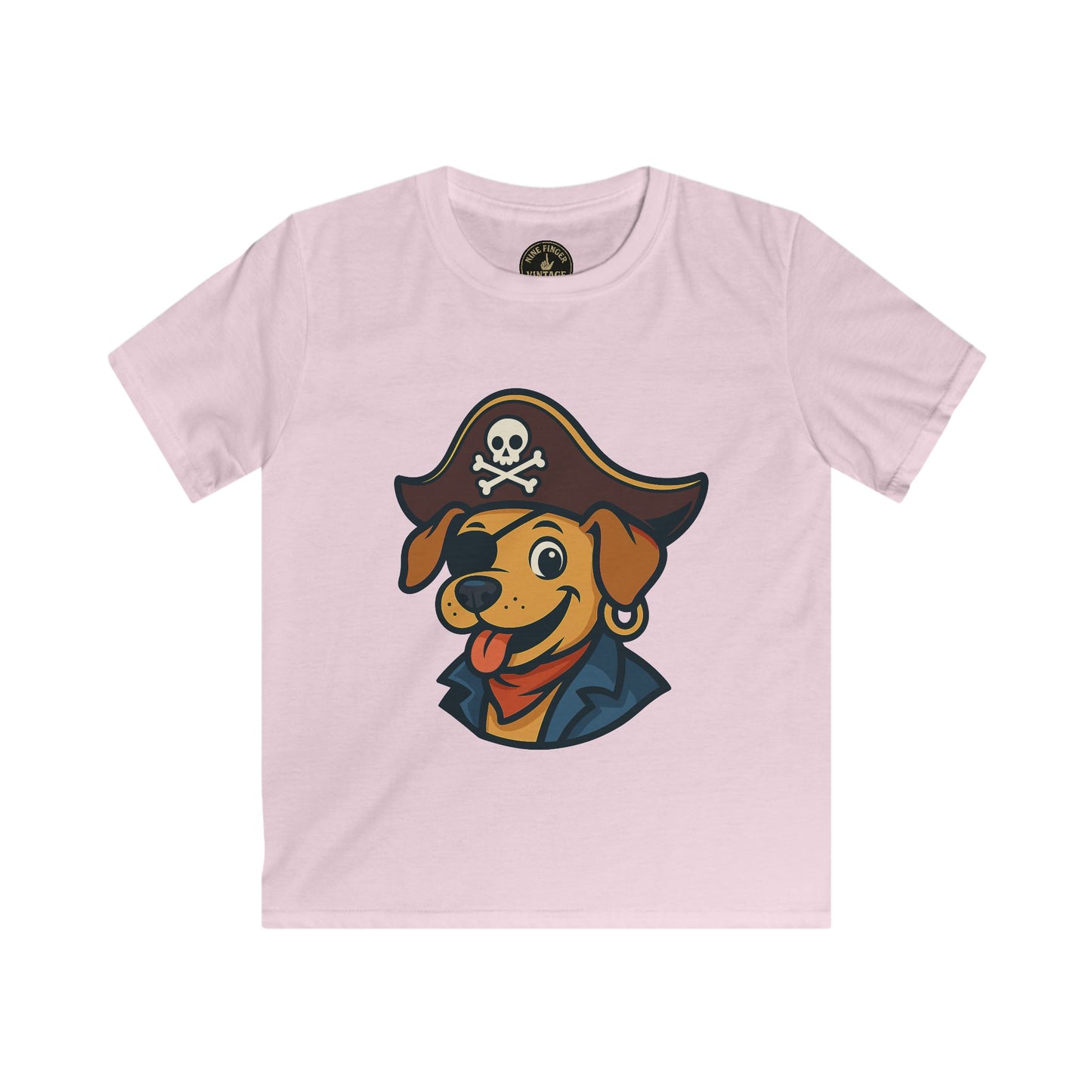 Kids Pirate Dog T-Shirt — Cute Cartoon Pirate Pup Tee for Boys & Girls