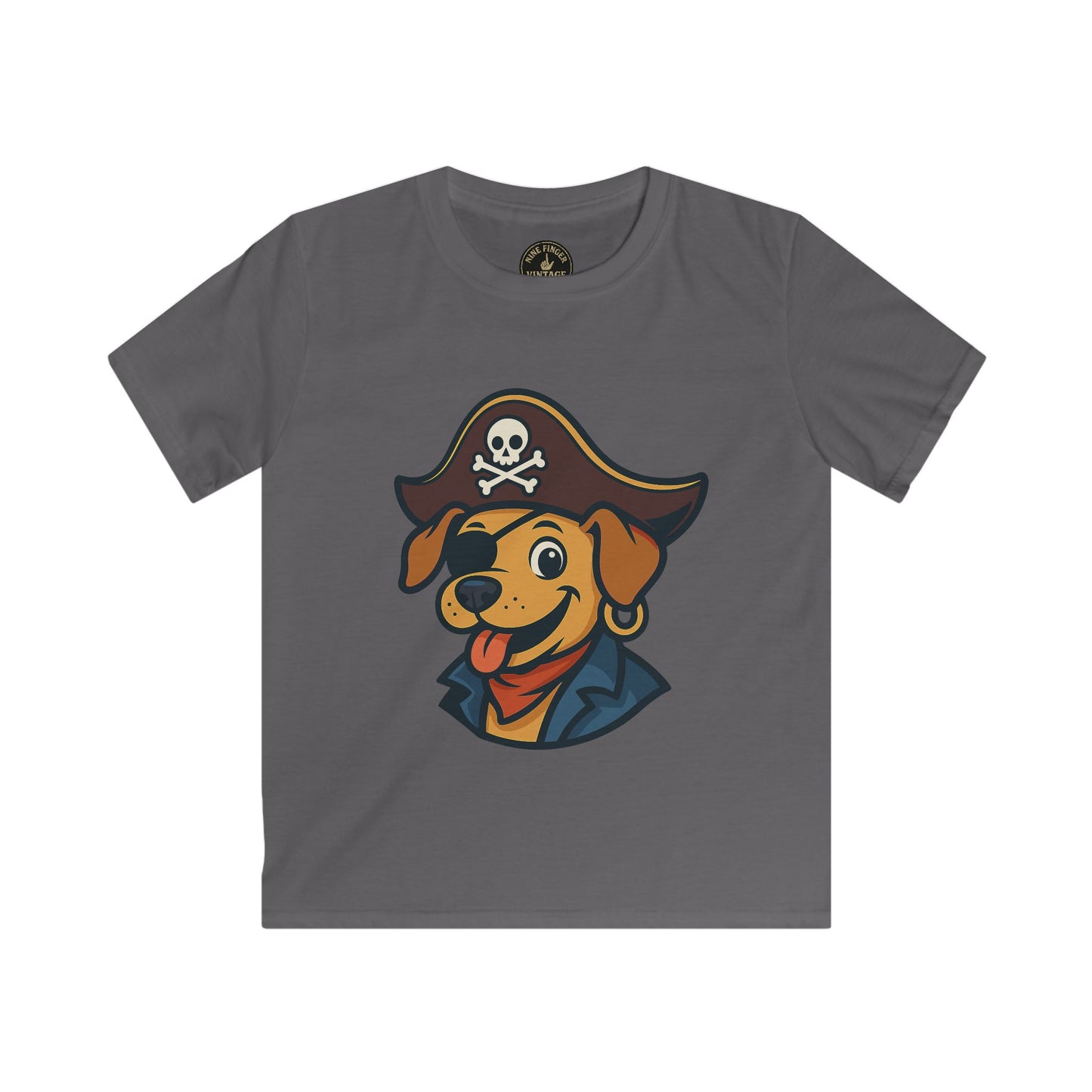 Kids Pirate Dog T-Shirt — Cute Cartoon Pirate Pup Tee for Boys & Girls