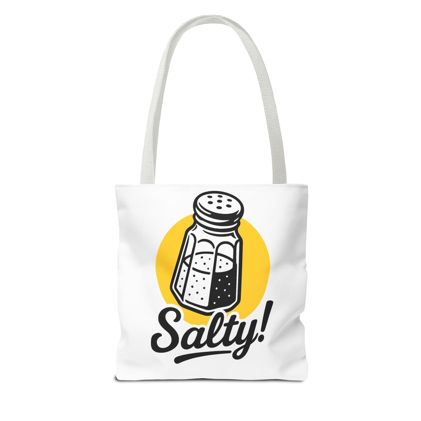 Salty! Salt Shaker Graphic Tote Bag — Funny Kitchen Lover Grocery Bag