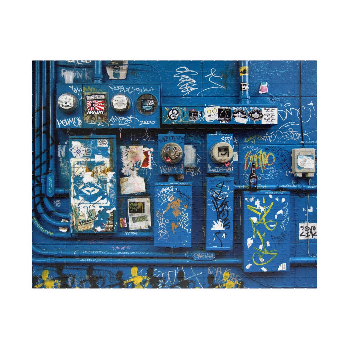 New Orleans Urban Blue Graffiti Puzzle - NOLA Cityscape Jigsaw (110–1014 pcs)