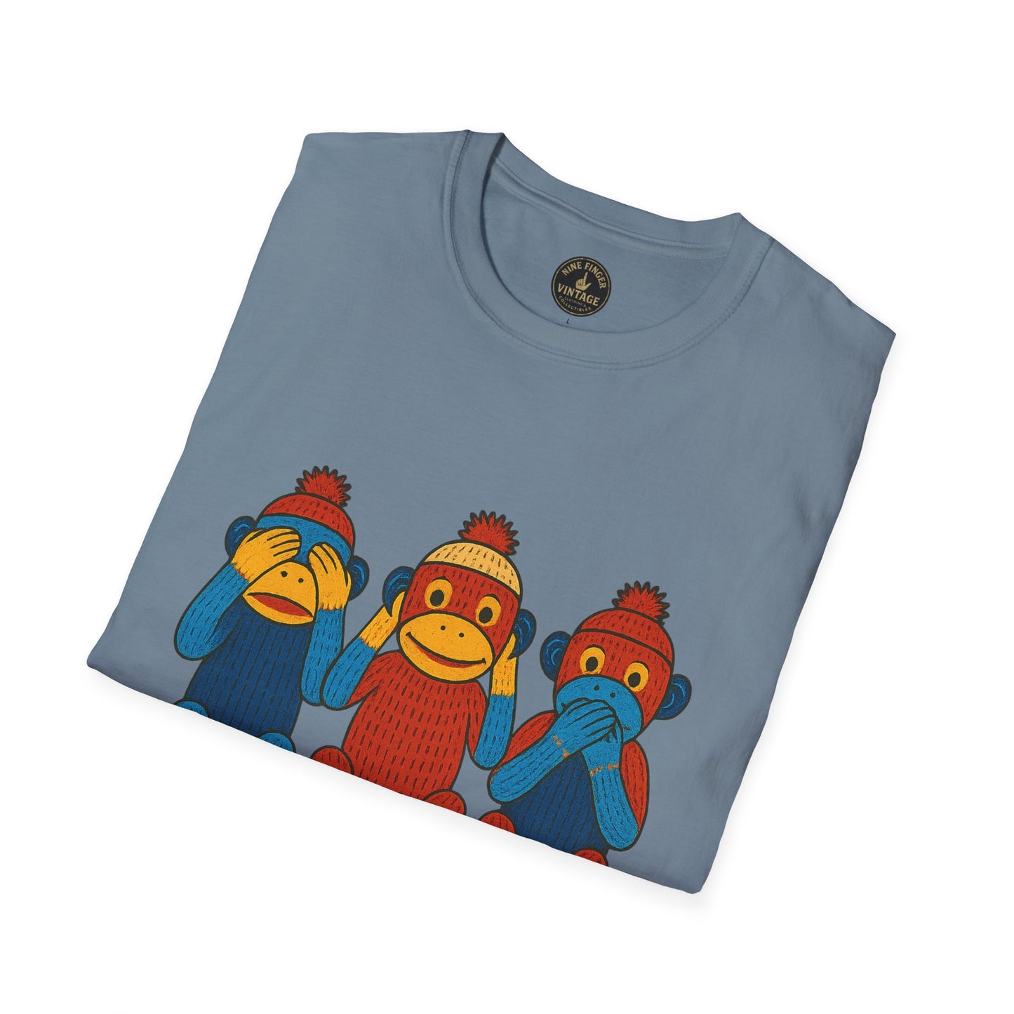 See No Evil Hear No Evil Speak No Evil T-Shirt | Sock Monkey Trio