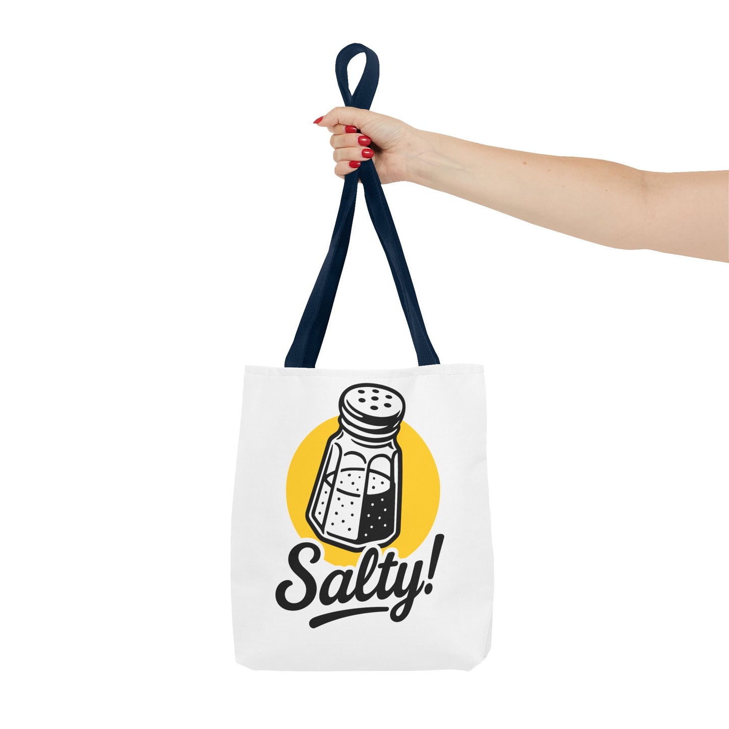Salty! Salt Shaker Graphic Tote Bag — Funny Kitchen Lover Grocery Bag