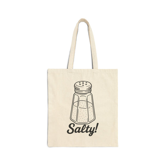 Salt Shaker Illustration Tote Bag | Salty! Script Design