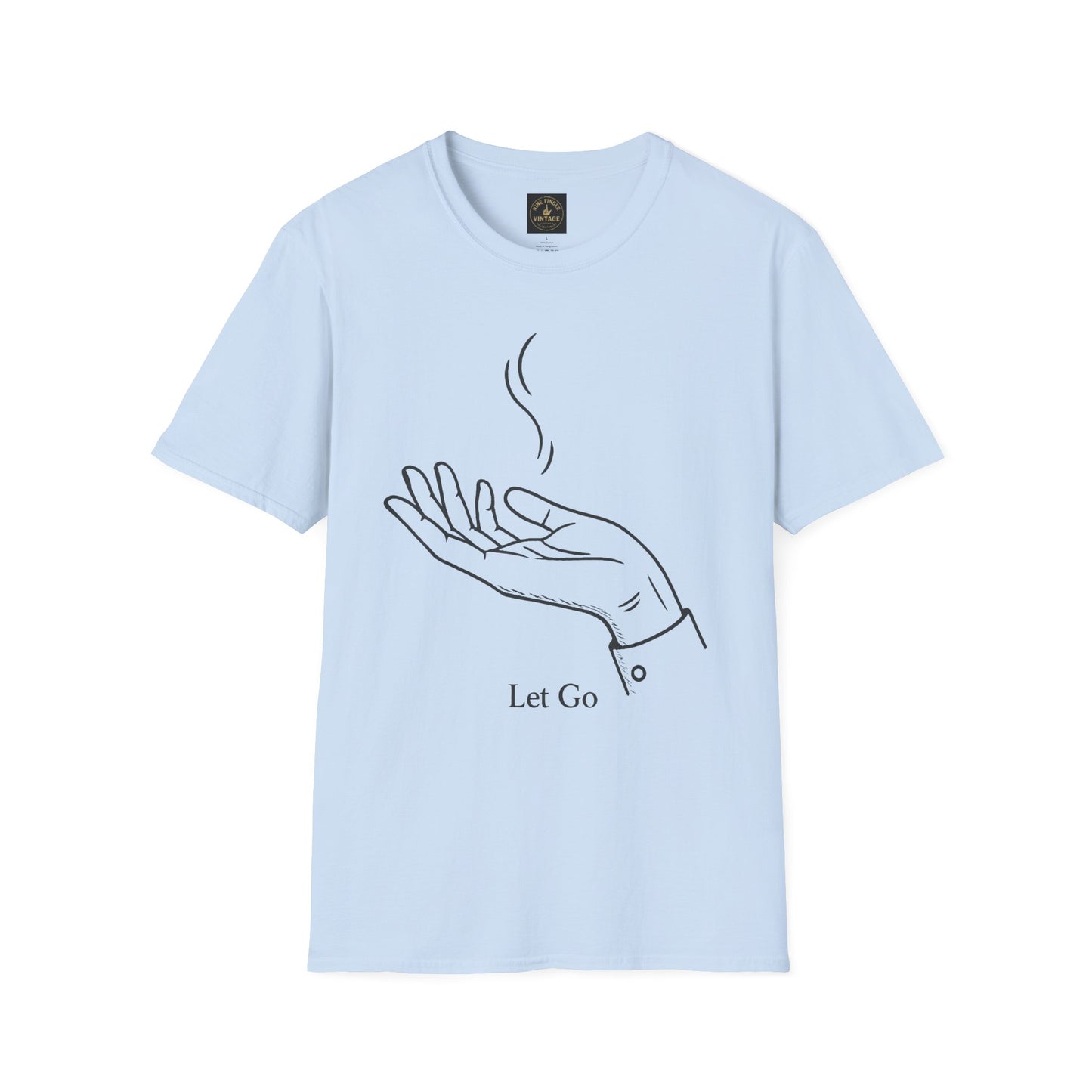 "Let Go" Hand Illustration Minimalist Mindfulness T-Shirt