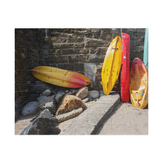 Mousehole Cornwall Kayaks Beach Puzzle - Scenic Jigsaw