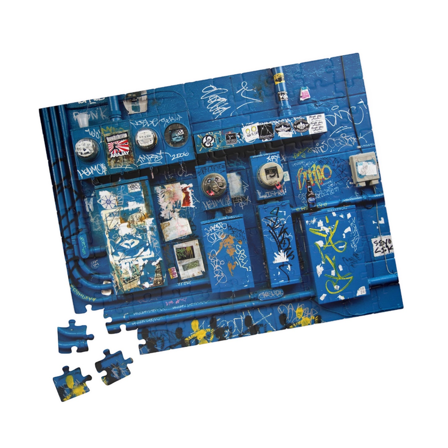 New Orleans Urban Blue Graffiti Puzzle - NOLA Cityscape Jigsaw (110–1014 pcs)