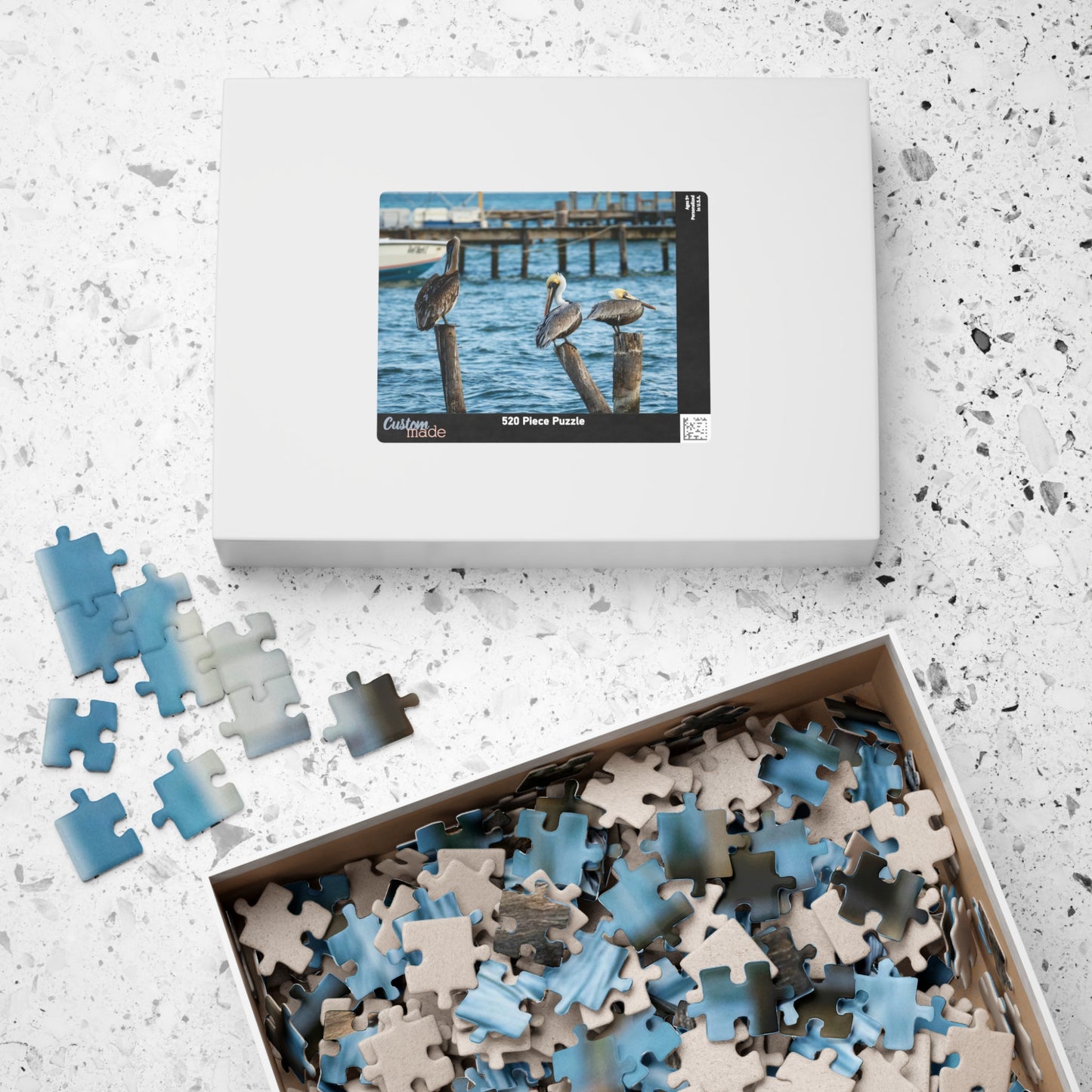 Caye Caulker Brown Pelicans Jigsaw Puzzle - 520/252/110/1014-Piece Coastal Scene